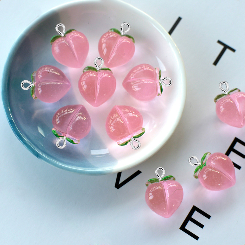 10Pcs New Transparent Peach Fl - Resin Craft Projects 评论和价格