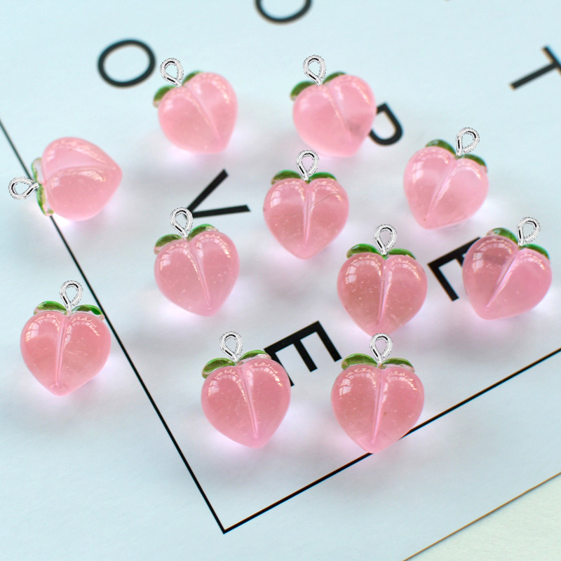 10Pcs New Transparent Peach Fl - Resin Craft Projects 评论和价格