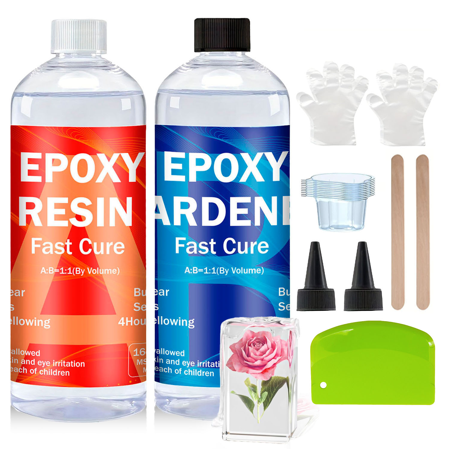 Clear Epoxy Resin Kit 8oz/16oz - Resin Jewelry Kit 评论和价格
