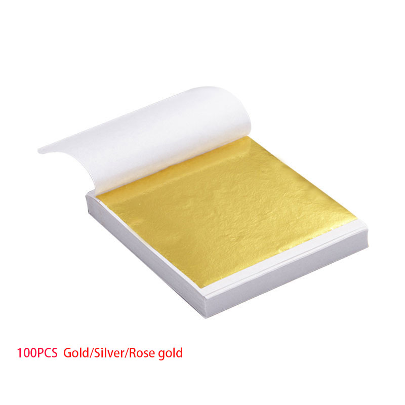 100pcs  Art Craft Design Paper - Gold Foil Flakes 评论和价格