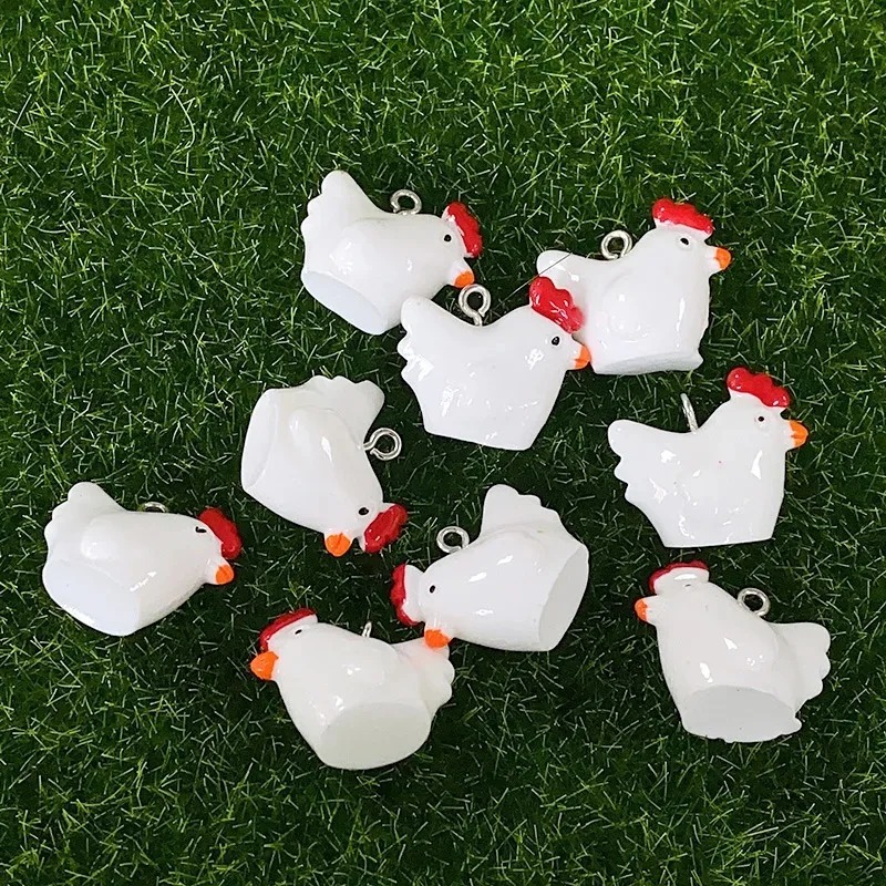 10Pcs Cute Mini 3D Chicken Res - Resin Craft Supplies 评论和价格