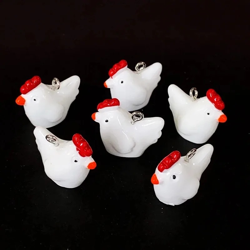10Pcs Cute Mini 3D Chicken Res - Resin Craft Supplies 评论和价格