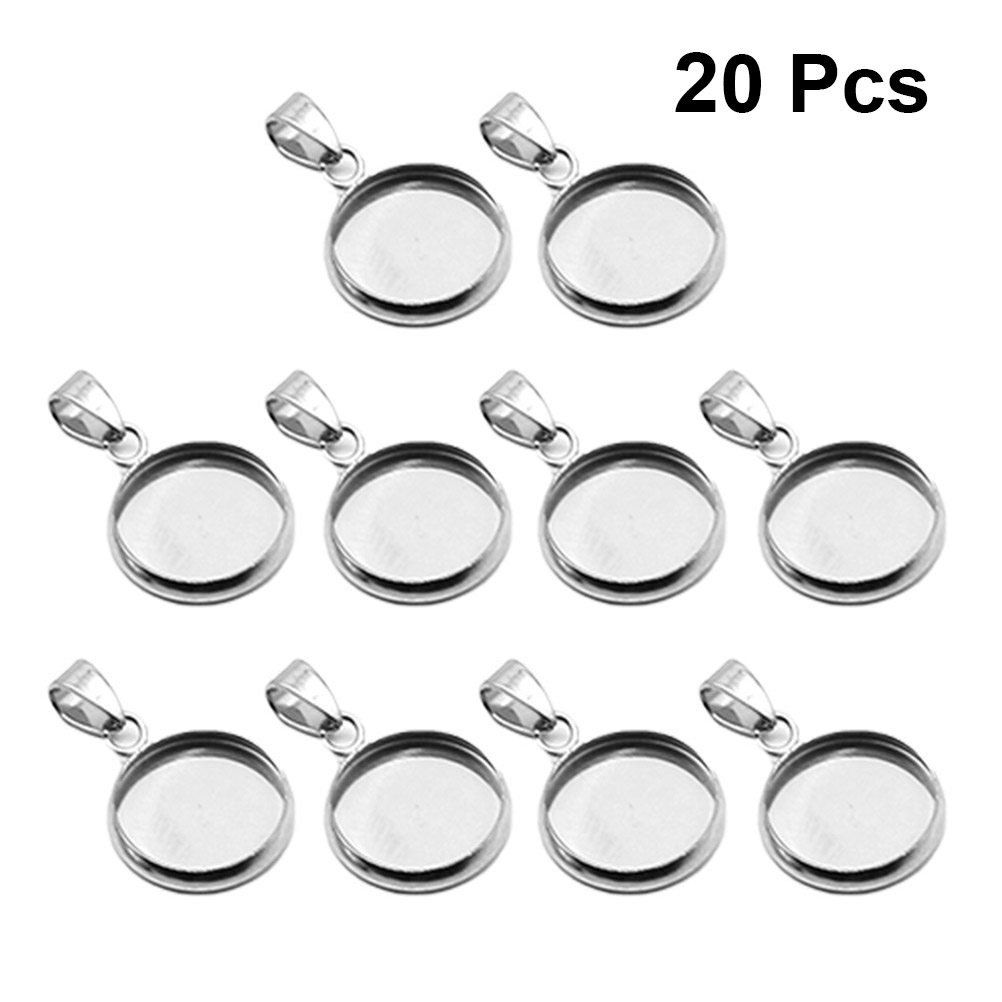 20Pcs DIY Pendant Holder Set S - Resin Jewelry Kit 评论和价格