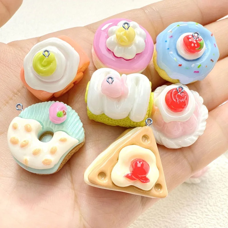 10Pcs Mini Simulated Cute Cake - Resin Craft Supplies 评论和价格