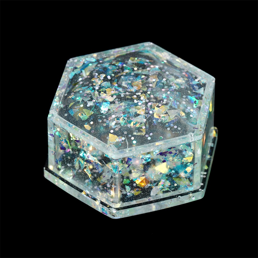 10g Irregular Shiny AB Mirror  - Gold Foil Flakes 评论和价格