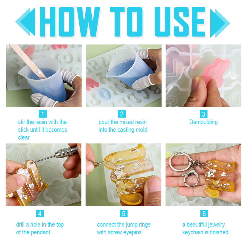 Alphabet Keychain Molds Alphab - Gold Foil Flakes 评论和价格