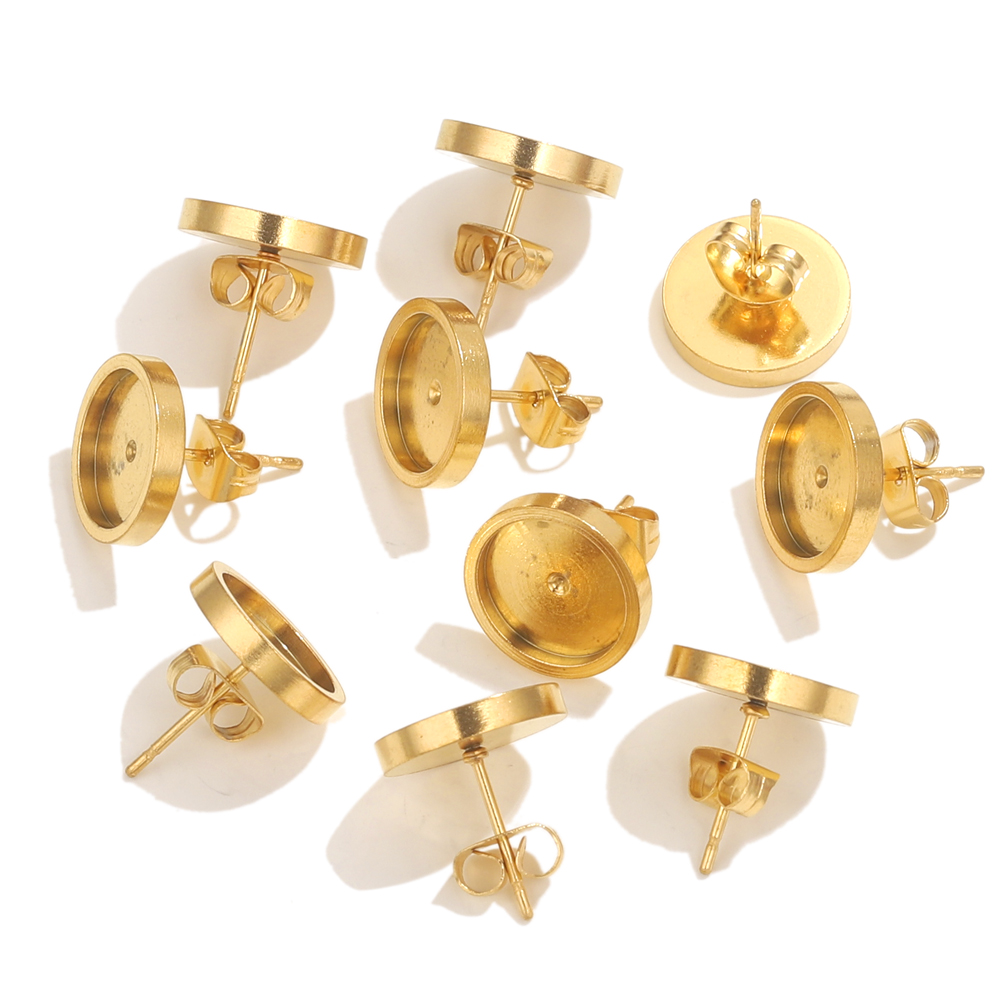 10pcs Stainless Steel Gold Ear - Resin Jewelry Kit 评论和价格